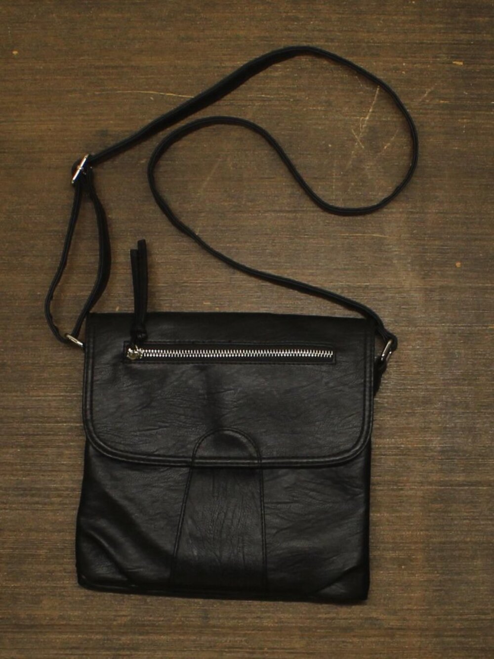 Sam & Hadley Womens Square Flap Adjustable Crossbody Shoulder Bag Black One Size